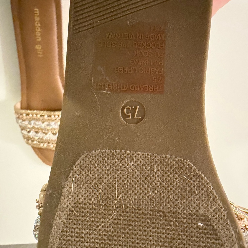 Madden Girl Gold Embellished Heels